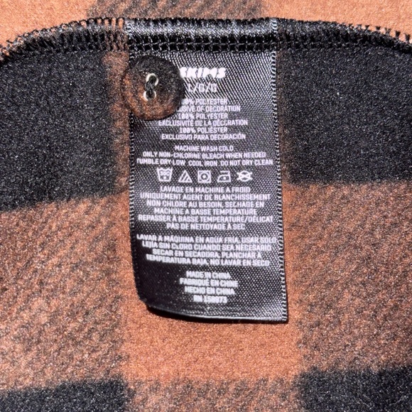 Skims Brown Plaid Polyester Fleece Pajama Set Women’s Size Large - Picture 13 of 13